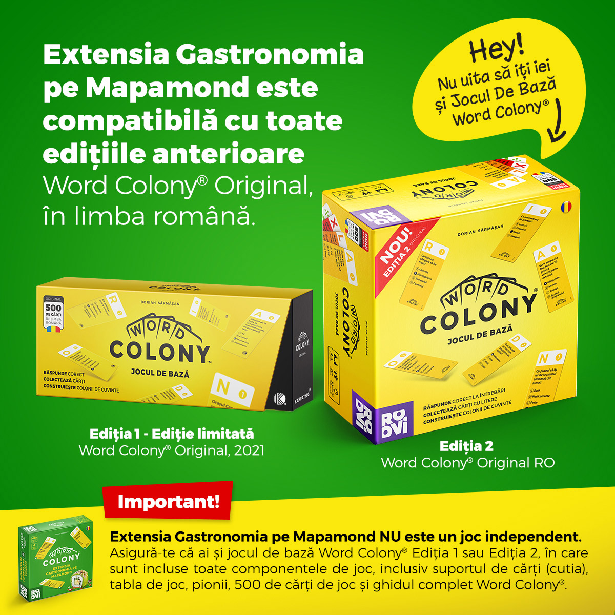 Extensia Word Colony Gastronomia pe Mapamond